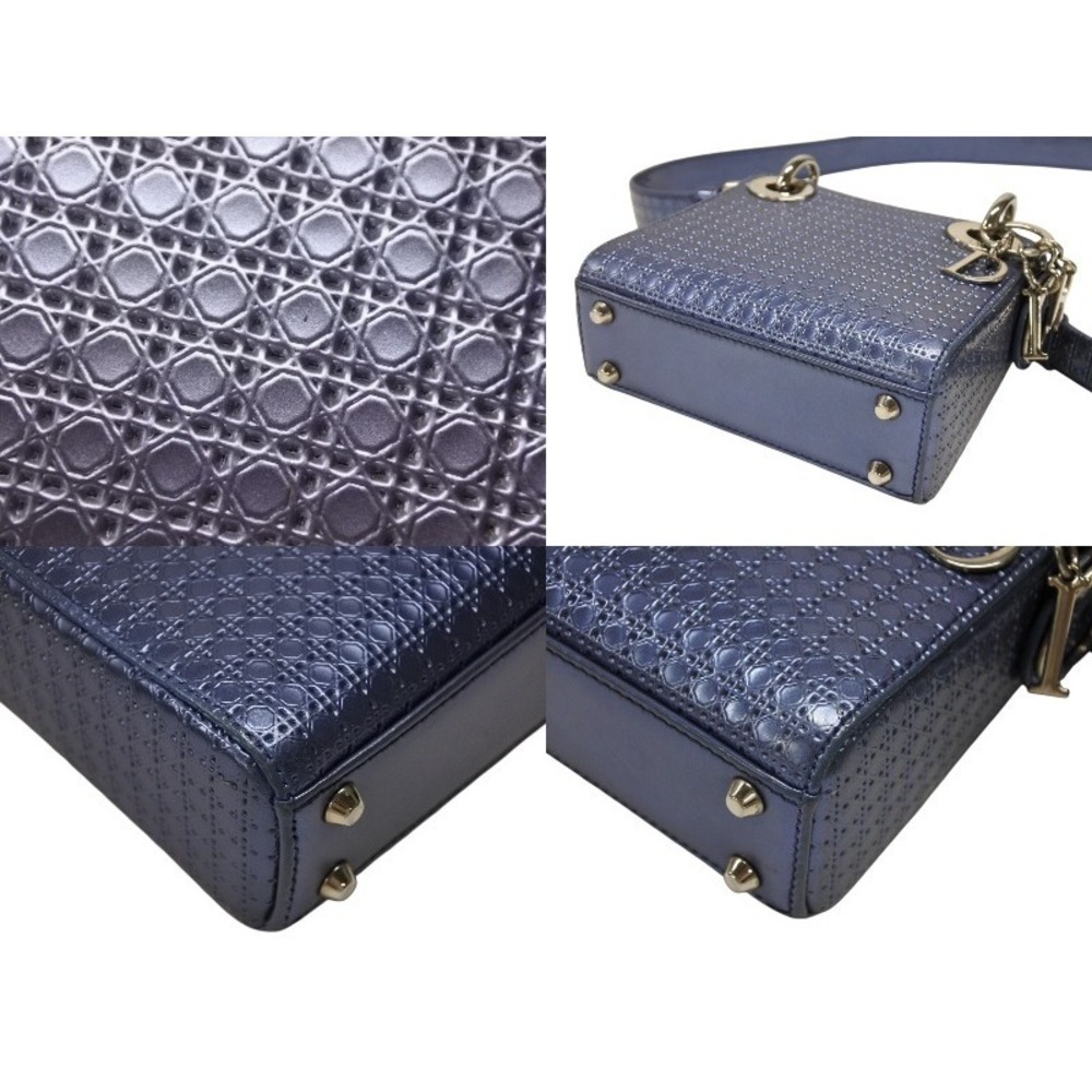 CHRISTIAN DIOR Lady Cannage metallic blue - Picture 8 of 10